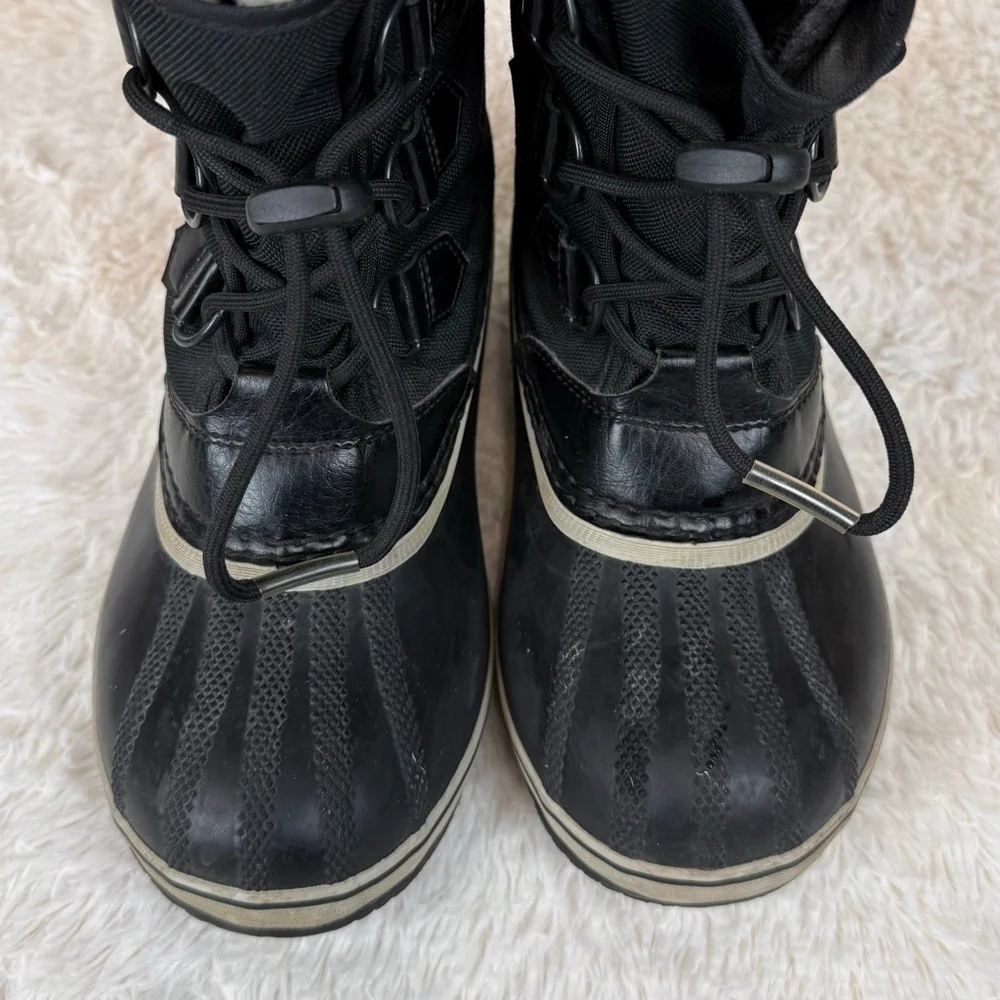 Youth Sorel Yoot Pac nylon waterproof black boots-4